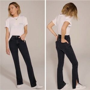 Favorite Daughter High Rise Black Split-Hem Jeans